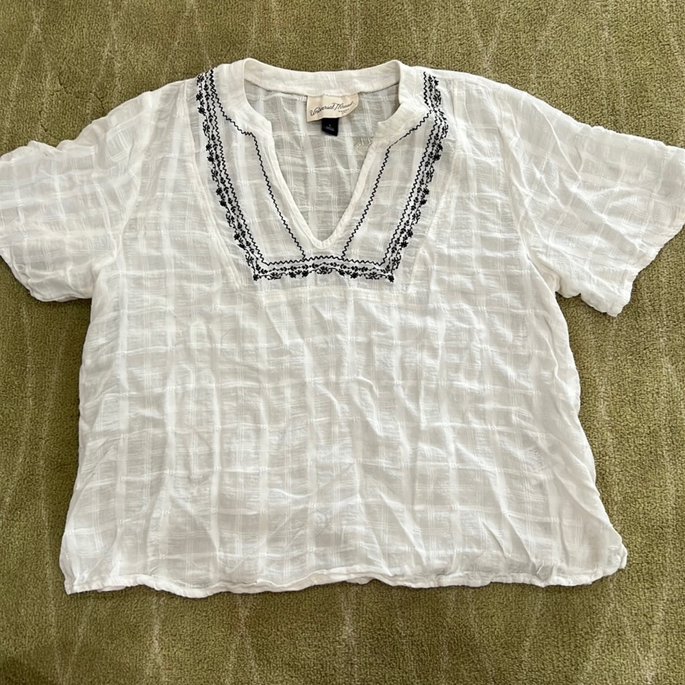 White embroidered tunic